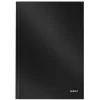 Leitz Notebook Solid kietas viršelis A4 linijuotas 90 g 80 lapų, vienspalvis, juodas, A4, 80 lapų, matinis, 80 g/m²