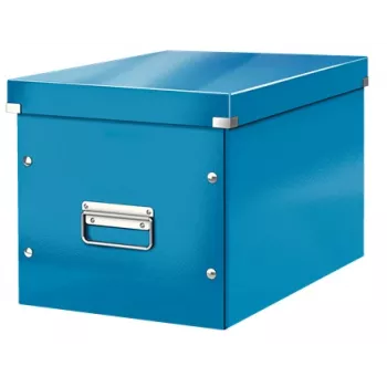 „Leitz Box Click & Store WOW Cube Large“ laikymo dėžė, Laikymo dėžė, Mėlyna, Stačiakampė, Kartonas, Vienspalvė, Vidaus naudojimui
