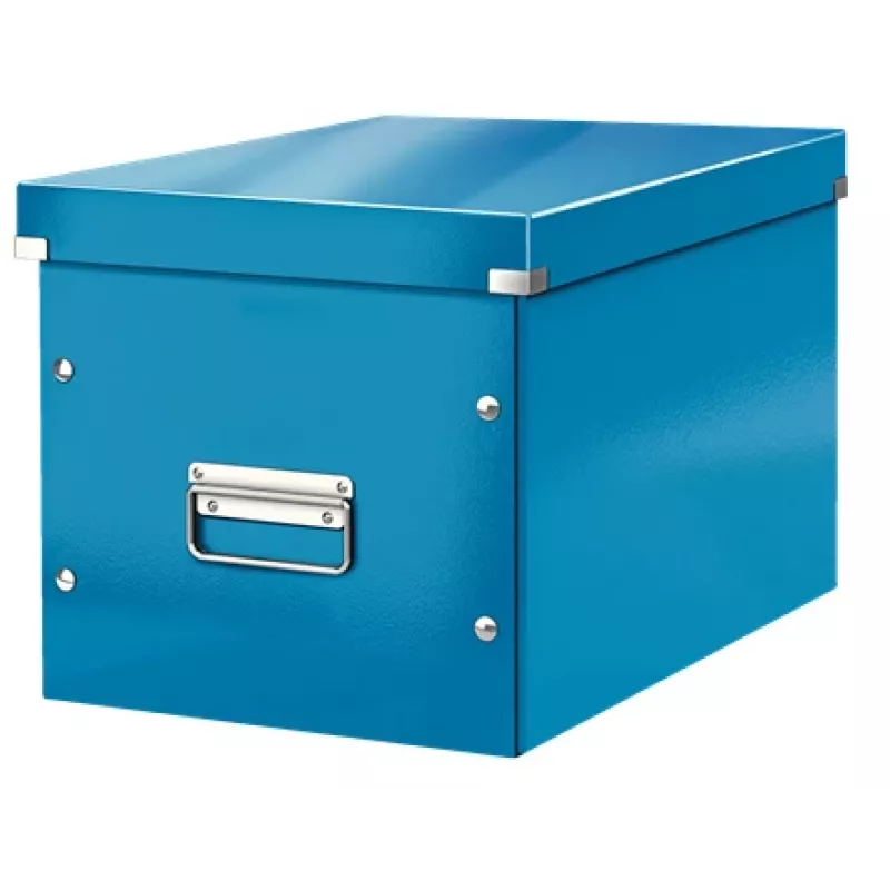 „Leitz Box Click & Store WOW Cube Large“ laikymo dėžė, Laikymo dėžė, Mėlyna, Stačiakampė, Kartonas, Vienspalvė, Vidaus naudojimui