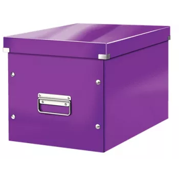 Leitz Box Click & Store WOW Cube Didelė laikymo dėžė, Laikymo dėžė, Violetinė, Stačiakampė, Kartonas, Vienspalvė, Vidaus