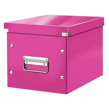 Leitz laikymo dėžė Click & Store WOW Cube Medium, Fuchsia, kartonas, 260 mm, 260 mm, 240 mm