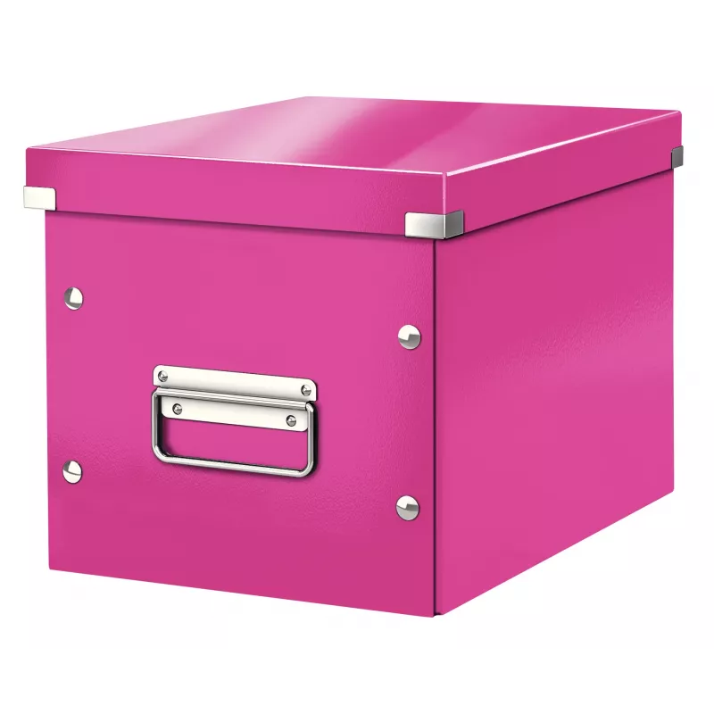 Leitz laikymo dėžė Click & Store WOW Cube Medium, Fuchsia, kartonas, 260 mm, 260 mm, 240 mm