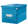Vidutinė „Leitz Storage Box Click & Store WOW Cube“ laikymo dėžė, Laikymo dėžė, Mėlyna, Stačiakampė, Kartonas, Vienspalvė, Vidaus