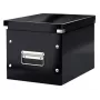 Leitz Click & Store WOW Cube Medium Storage Box, laikymo dėžė, juoda, stačiakampio formos, kartoninė, vienspalvė, skirta naudoti patalpose