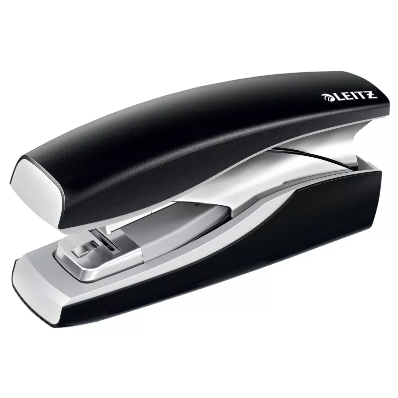 Leitz segiklis Softpress Flat Clinch 30 lapams, 30 lapai, Juoda, Plokščias suspaudimas, Leitz Softpress segės, Plastikas, 80 g/m²