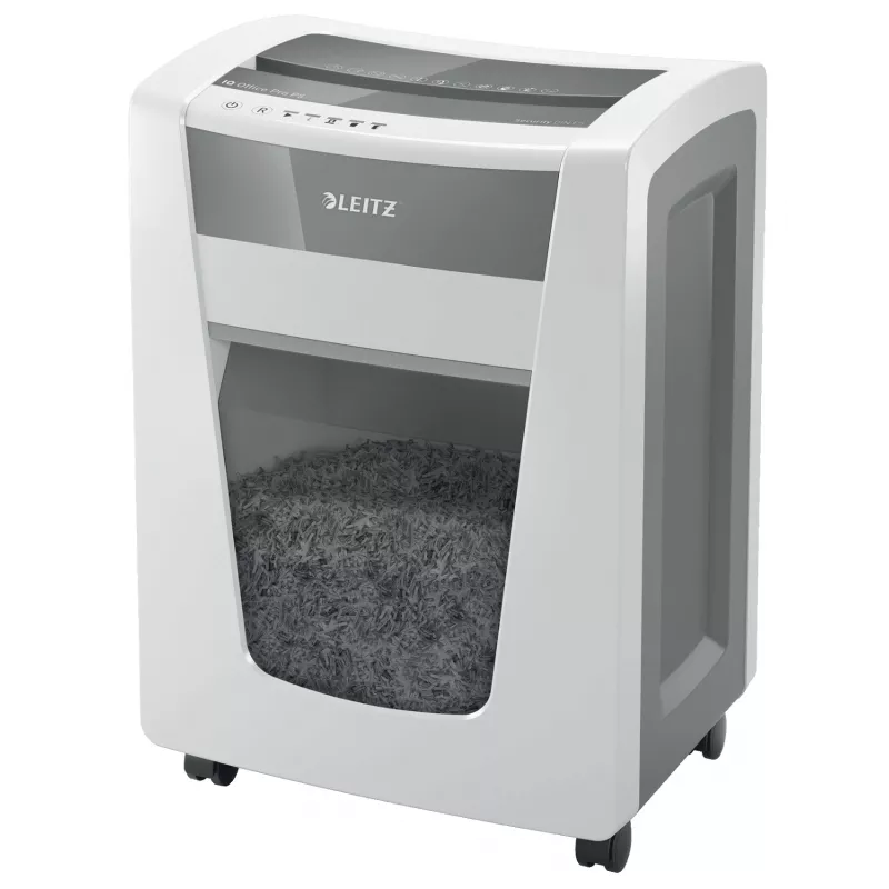 Leitz IQ Office Pro popieriaus smulkintuvas P5, mikropjovimas, 23 cm, 2 x 15 mm, 30 l, 300 lapų, 55 dB