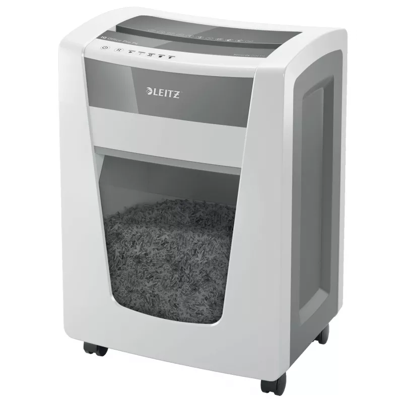 Leitz IQ Office Pro popieriaus smulkintuvas P4, kryžminis smulkinimas, 23 cm, 4 x 40 mm, 30 l, 275 lapų, 55 dB