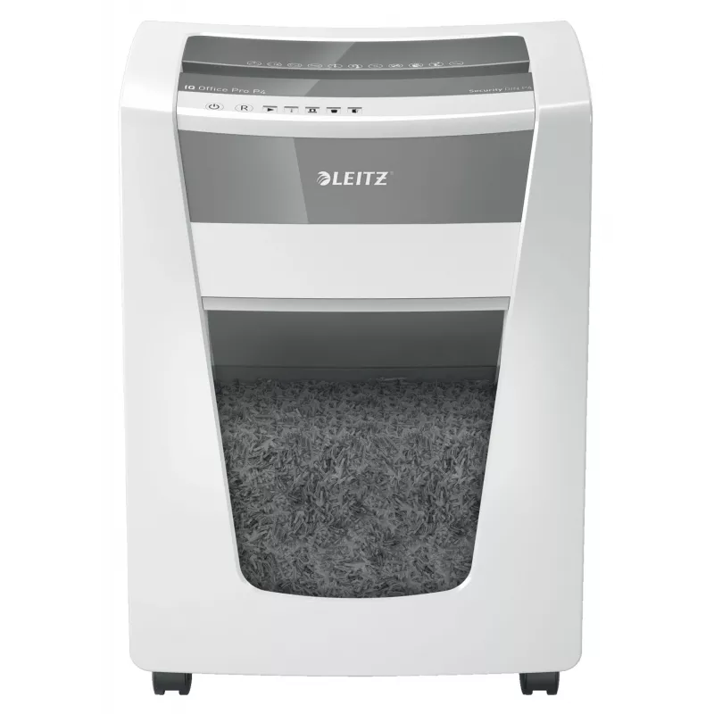 Leitz IQ Office Pro popieriaus smulkintuvas P4, kryžminis smulkinimas, 23 cm, 4 x 40 mm, 30 l, 275 lapų, 55 dB