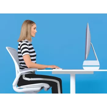 Leitz Monitor Stand Adjustable Ergo WOW, 68,6 cm (27 inch), Aukščio reguliavimas, Mėlyna, Balta