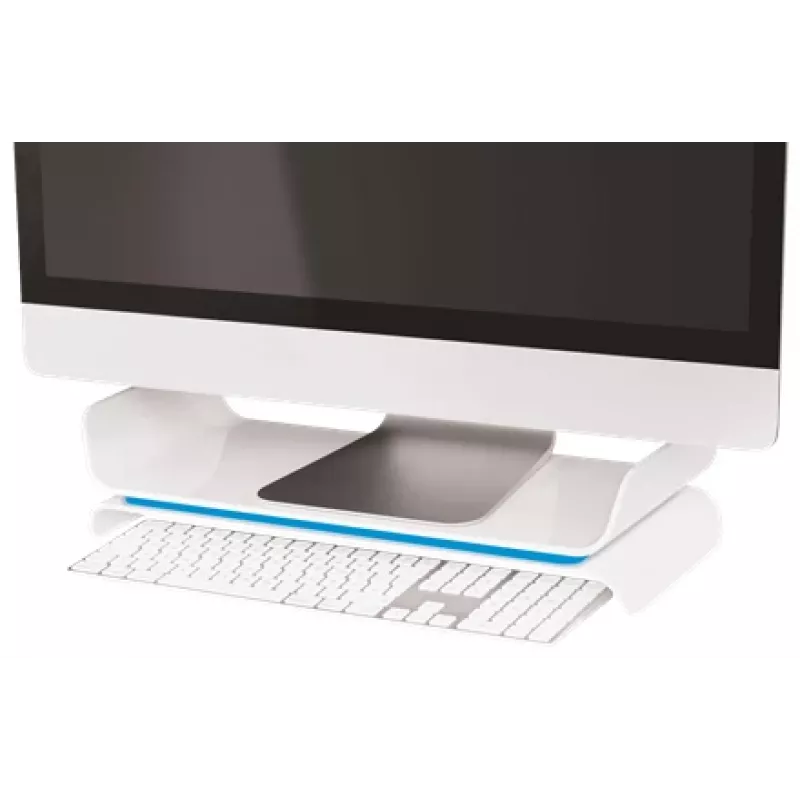 Leitz Monitor Stand Adjustable Ergo WOW, 68,6 cm (27 inch), Aukščio reguliavimas, Mėlyna, Balta