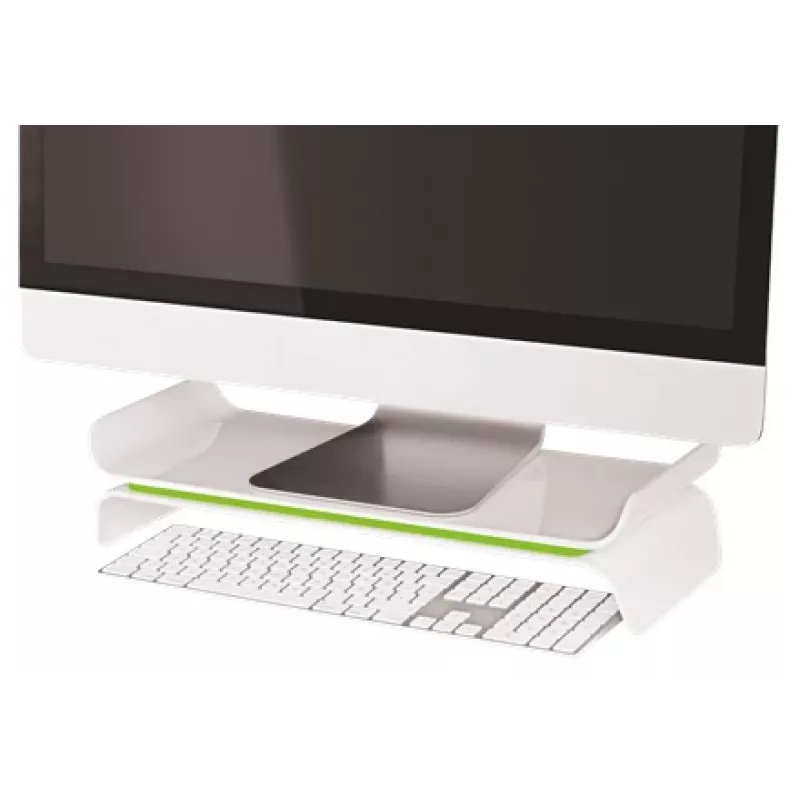 Leitz Monitor Stand Adjustable Ergo WOW, 68,6 cm (27 colių), Aukščio reguliavimas, Žalia, Balta