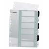 Leitz Indices Printable PP A4+ 1-6 WOW White/Juoda, numeruotos skirtukai, polipropilenas (PP), juoda, balta, A4 Maxi, 245 mm, 305 mm