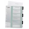Leitz Indices Printable PP A4+ 1-6 WOW White/Juoda, numeruotos skirtukai, polipropilenas (PP), juoda, balta, A4 Maxi, 245 mm, 305 mm