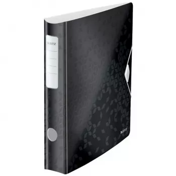 Leitz svirties segtuvas Active PP WOW A4/65mm, A4, poliuretano putų medžiaga, juodas, 350 lapų, 80 g/m², 6,5 cm
