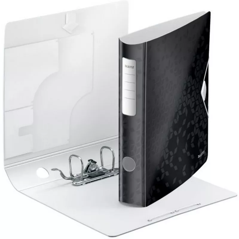 Leitz svirties segtuvas Active PP WOW A4/65mm, A4, poliuretano putų medžiaga, juodas, 350 lapų, 80 g/m², 6,5 cm