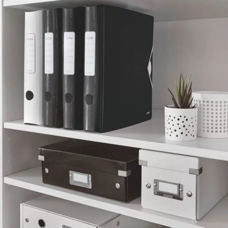 Leitz svirties segtuvas Active PP WOW A4/65mm, A4, poliuretano putų medžiaga, juodas, 350 lapų, 80 g/m², 6,5 cm
