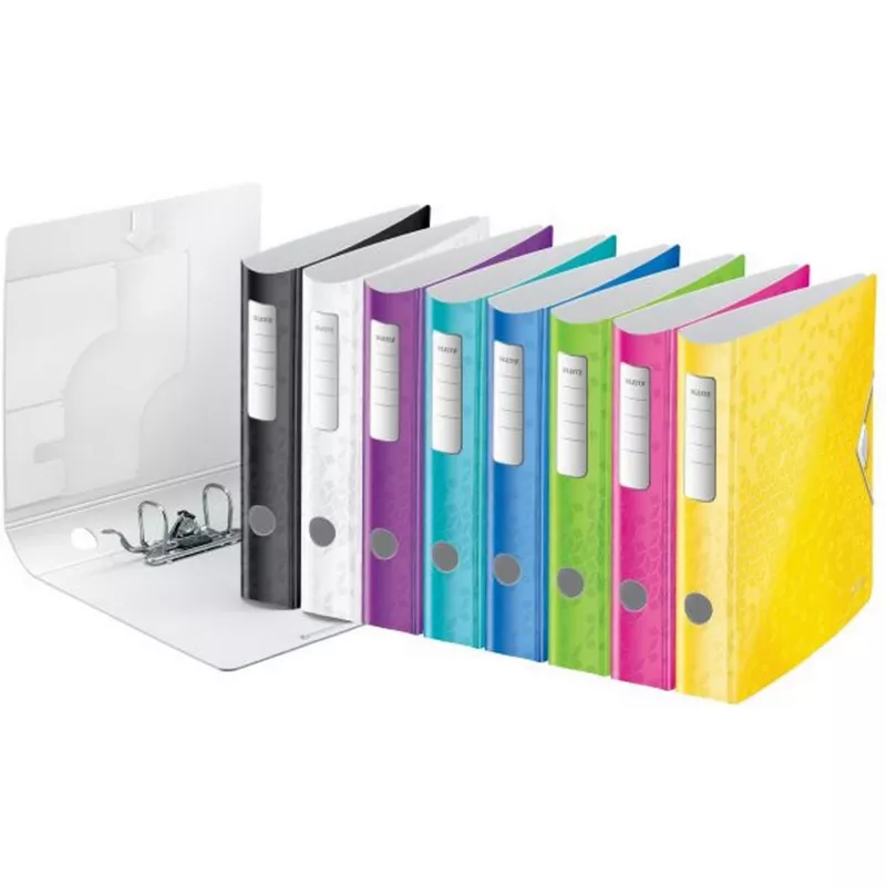 Leitz svirties segtuvas Active PP WOW A4/65mm, A4, poliuretano putų medžiaga, juodas, 350 lapų, 80 g/m², 6,5 cm