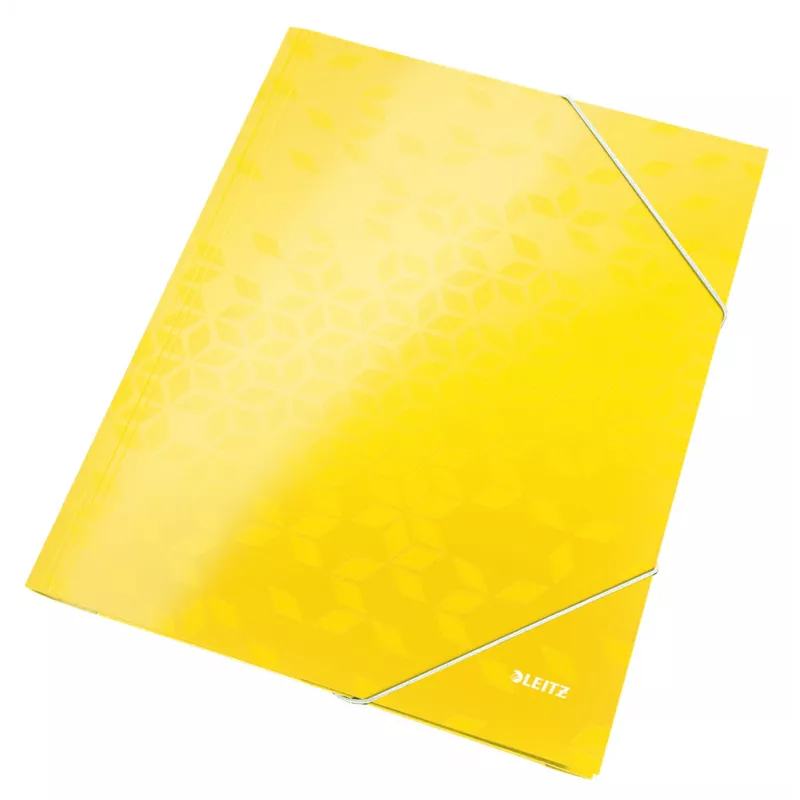 Leitz 3-Flap Folder WOW Card/POB A4, Pristatymo aplankas, A4, Polipropilenas (PP), Geltona, 250 lapų, 80 g/m²