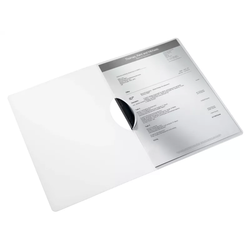 Leitz Clip file ColorClip WOW A4 PP, pristatymo aplankas, A4, polipropilenas (PP), balta, 30 lapų, 80 g/m²