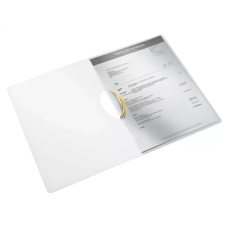 Leitz Clip file ColorClip WOW A4 PP, pristatymo aplankas, A4, polipropilenas (PP), geltona, 30 lapų, 80 g/m²