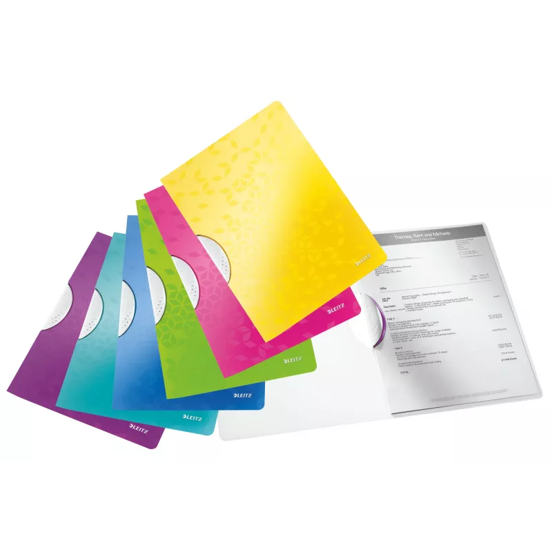 Leitz Clip file ColorClip WOW A4 PP, pristatymo aplankas, A4, polipropilenas (PP), geltona, 30 lapų, 80 g/m²