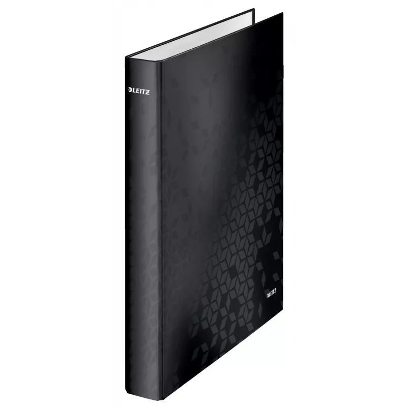 Leitz Ringbinder WOW Laminuotas A4+ 2DR/25mm, A4+, D-žiedo, Kartoninis, Juodas, 250 lapų, 80 g/m²