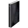 Leitz Ringbinder WOW Laminuotas A4+ 2DR/25mm, A4+, D-žiedo, Kartoninis, Juodas, 250 lapų, 80 g/m²