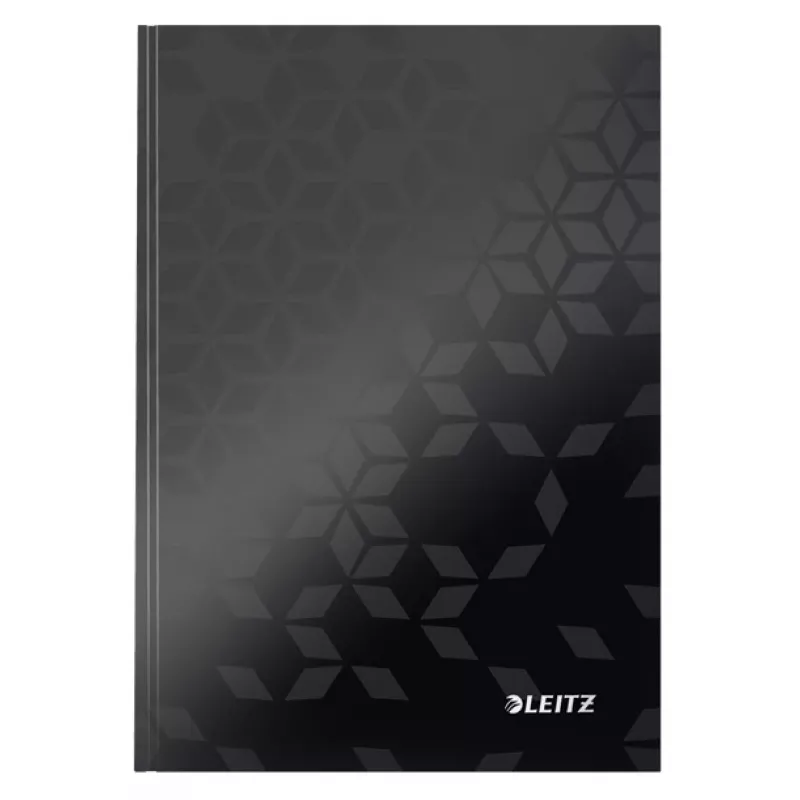 Leitz Notebook WOW A5 linijinis, kietu viršeliu, 90g/80 lapų, raštuotas, juodas, A5, 80 lapų, 80 g/m², linijinis popierius