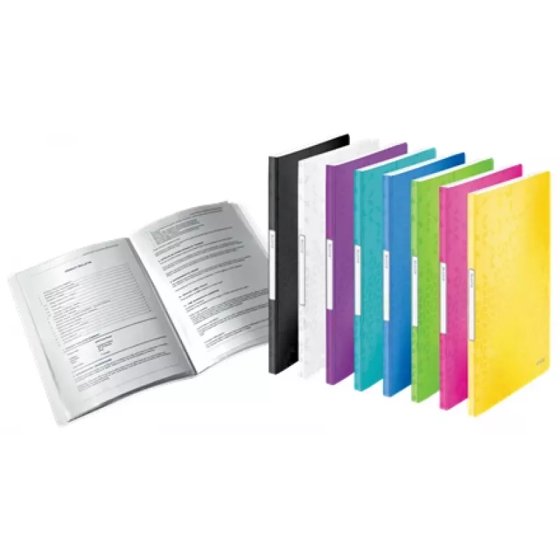 Leitz WOW PP dokumentų įdėklas, 20 kišenių, juodas, polivinilchloridas (PVC), 20 kišenių, A4, 231 mm, 13 mm