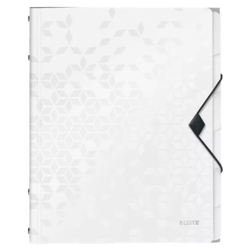 Leitz Divider Book WOW PP 6 skirtukai, Įprastas dokumentų segtuvas, A4, Polipropilenas (PP), Balta, Blizgus, 200 lapų