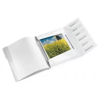 Leitz Divider Book WOW PP 6 skirtukai, Įprastas dokumentų segtuvas, A4, Polipropilenas (PP), Balta, Blizgus, 200 lapų