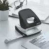 Leitz skylamušis WOW 5008 metalinis 2 skylėms / 30 lapų, 30 lapų, Juoda, Balta, Metalas, 8 cm, 5,5 mm, A4, A5, A6, Folio, US-Quart, 8 x 8 x 8 cm