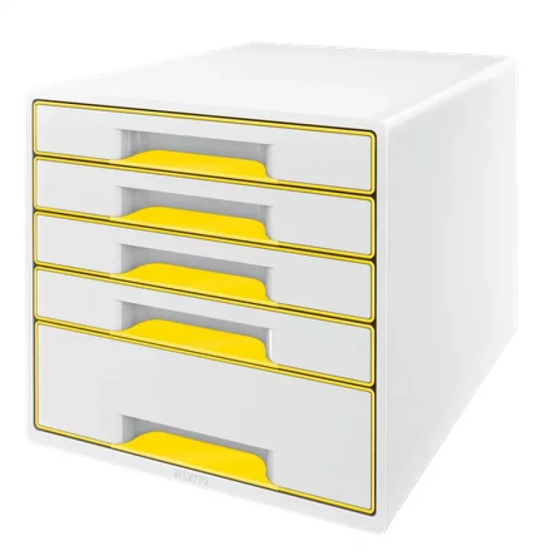 Leitz Drawer Cabinet WOW Cube 5-drawer, 5 stalčiai (-ių), Plastikas, 270 mm, 287 mm, 363 mm, 3,59 kg