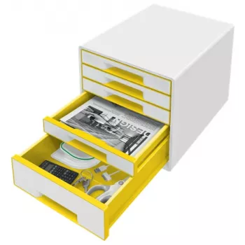 Leitz Drawer Cabinet WOW Cube 5-drawer, 5 stalčiai (-ių), Plastikas, 270 mm, 287 mm, 363 mm, 3,59 kg