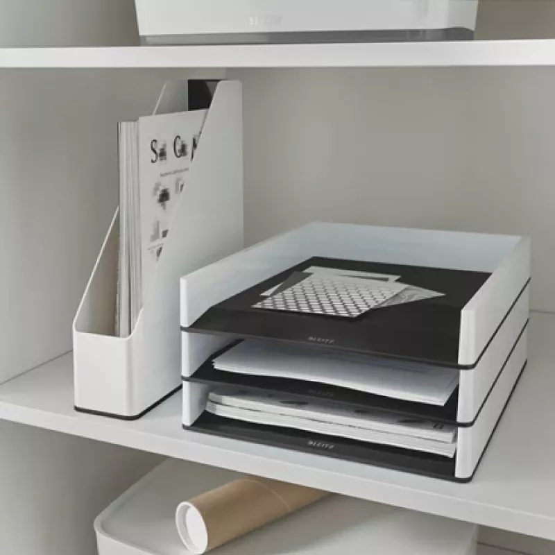 Leitz Magazine File WOW Dual Colour, balta, plastikas, A4, 73 mm, 318 mm, 272 mm