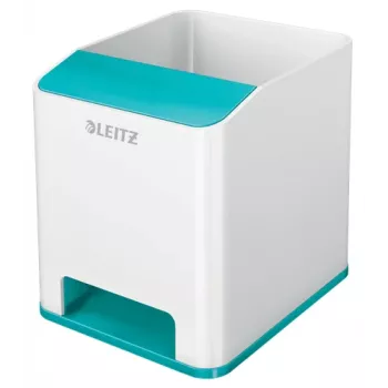 Leitz garsą stiprinantis rašiklių laikiklis WOW, mėlynas, baltas, polistirenas (PS), 90 mm, 101 mm, 100 mm, 140 g