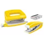 Leitz segiklio ir skylamušio rinkinys Mini WOW, 10 lapų, geltonas, P2, metalas, plastikas, 3,5 cm, 100 segtukų