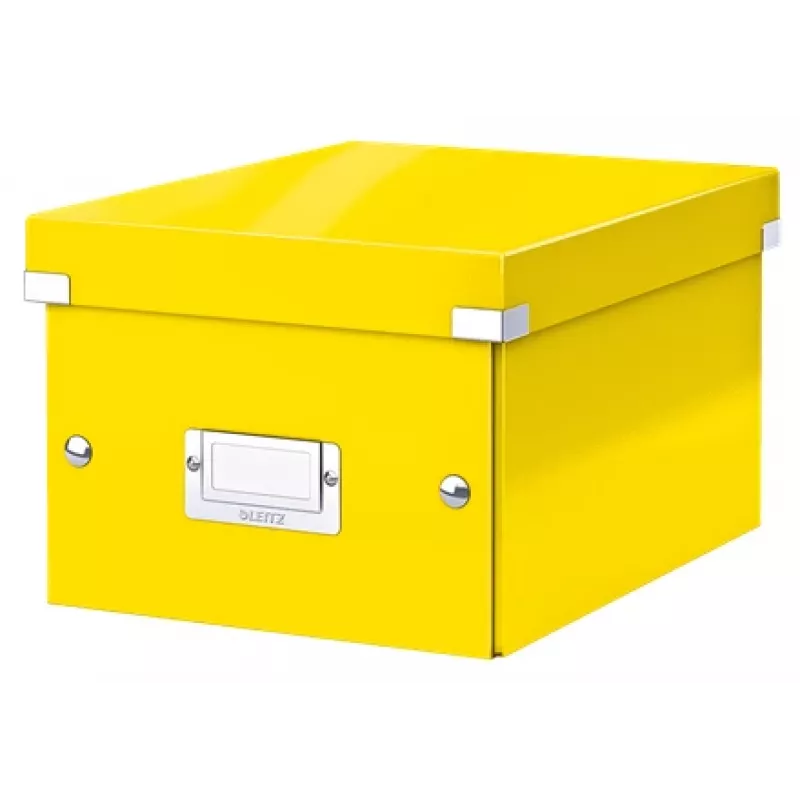 Leitz Click & Store WOW Small Storage Box, Dėžė dokumentams, Geltona, Stačiakampė, Kartoninė, Vienspalvė, Patalpose