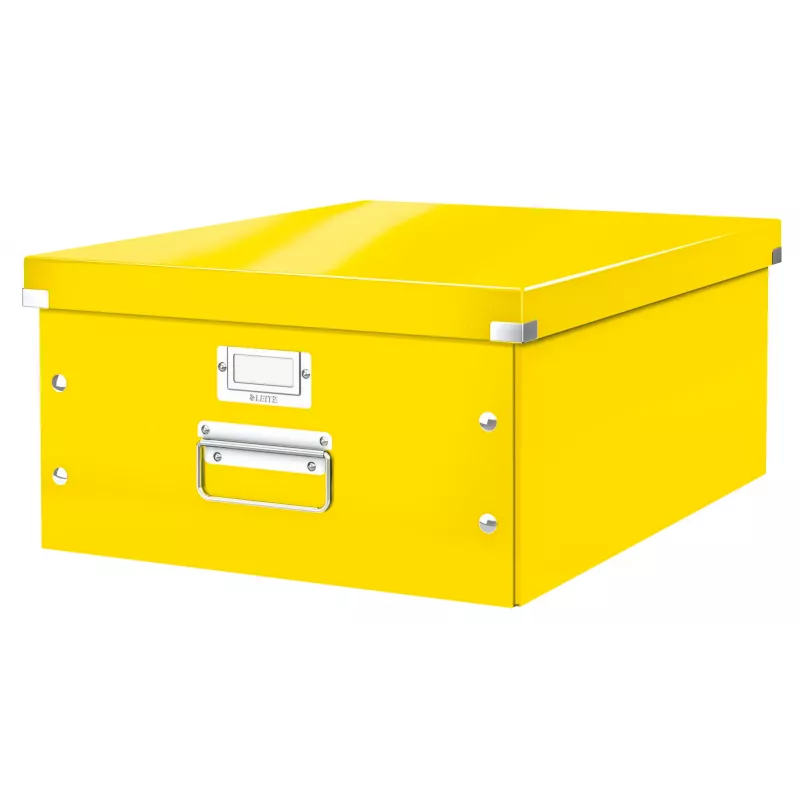Leitz Click & Store WOW didelė archyvavimo dėžė, geltona, kartonas, 369 mm, 482 mm, 200 mm