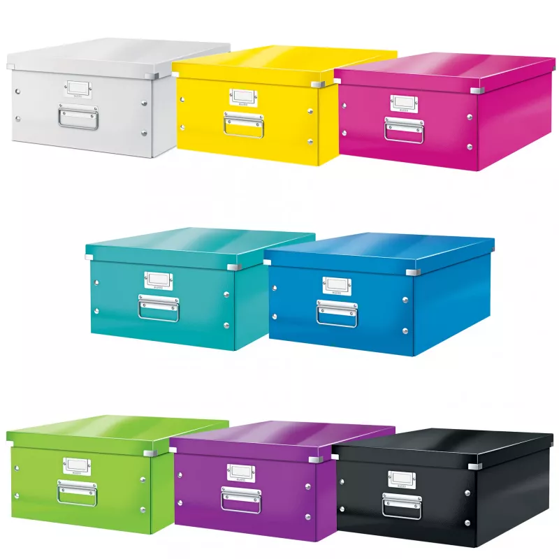 Leitz Click & Store WOW didelė archyvavimo dėžė, geltona, kartonas, 369 mm, 482 mm, 200 mm