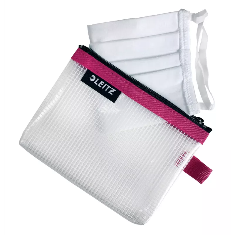 Leitz Travel Pouch vandeniui atsparus WOW Small, Unisex, Aksesuarų krepšys, Mažas, Užtrauktukas, Atsparus vandeniui, Rožinė