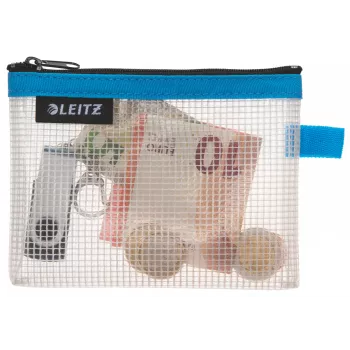 Leitz Travel Pouch vandeniui atsparus WOW Small, Unisex, Aksesuarų krepšys, Small, Užtrauktukas, Atsparus vandeniui, Mėlyna