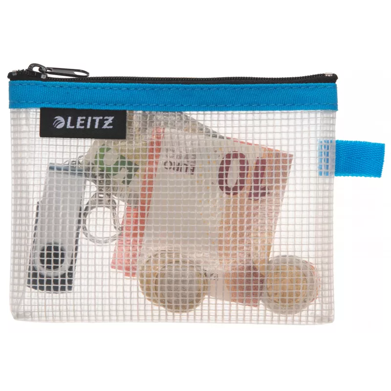 Leitz Travel Pouch vandeniui atsparus WOW Small, Unisex, Aksesuarų krepšys, Small, Užtrauktukas, Atsparus vandeniui, Mėlyna