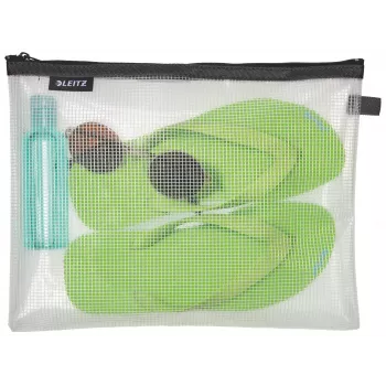 Leitz Travel Pouch atsparus vandeniui WOW Large, Unisex, Aksesuarų krepšys, Didelis, Užtrauktukas, Atsparus vandeniui, Juoda