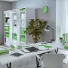 Leitz segtuvas su svirtimi 180° WOW POB/laminuotas A4/50mm, A4, D-žiedas, kartonas, žalias, 350 lapų, 285 mm