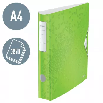 Leitz svirtinė segtuvo byla Active PP WOW A4/65 mm, A4, D-žiedas, saugojimui, poliputo, žalia, 350 lapų