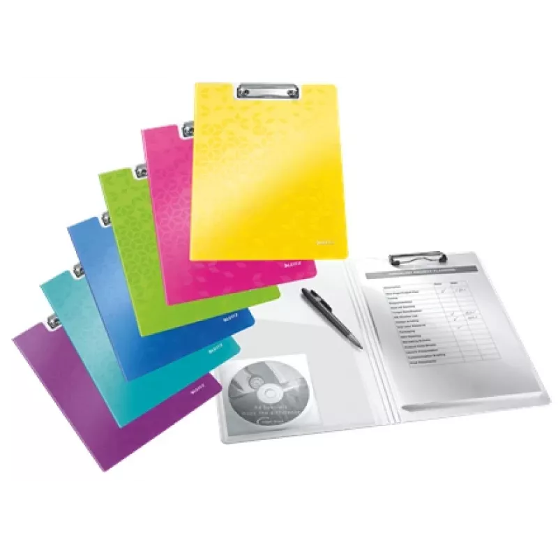Leitz segtuvas su dangteliu WOW, A4, polifoamas, žalias, 75 lapų, 1 kišenė, 230 mm