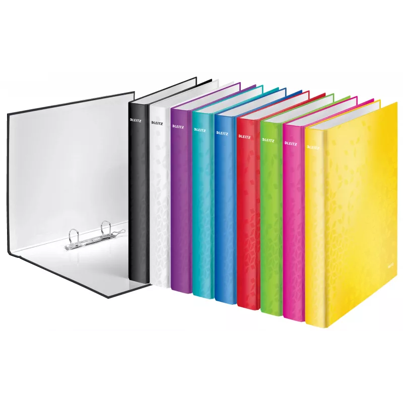 Leitz segtuvas WOW Laminuotas A4+ 2D/25 mm, A4+, D formos žiedas, Kartonas, Žalias, 250 lapų, 80 g/m²