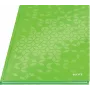 Leitz WOW sąsiuvinis A4 languotas kietu viršeliu 90g/80 lapų, Raštuotas, Žalias, A4, 80 lapų, 80 g/m², Languotas popierius