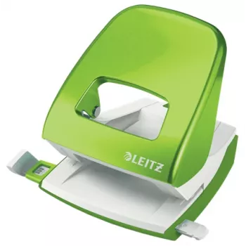 Leitz skylamušis WOW 5008 metalinis 2 skylėms / 30 lapų, 30 lapų, Žalias, Metalas, Plastikas, 8 cm, 5,5 mm, A4, A5, A6, Folio, US-Quart, 8 x 8 x 8 cm